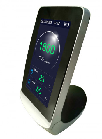 Professional CO2 Detector Digital Thermometer and Hygrometer Black 15 x 8 x 11cm