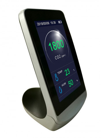 Professional CO2 Detector Digital Thermometer and Hygrometer Black 15 x 8 x 11cm