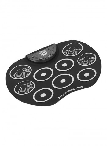 Portable Electronic Drum Kit With 9 Silicon Pads