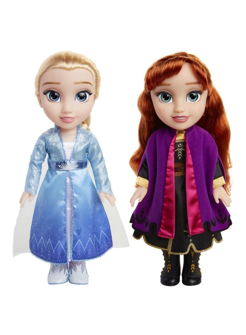 2-Piece Frozen 2 Princess Anna and Elsa Singing Sisters Feature Doll