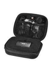 Dual Head Lavalier Lapel Microphone Clip On Condensor Mic Black