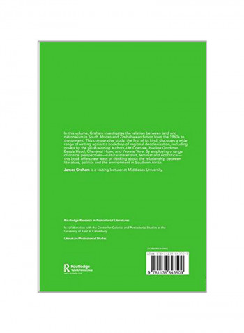 Land And Nationalism In Fictions From Southern Africa Paperback