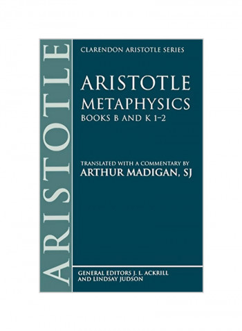 Metaphysics: Books B and K 1-2 Paperback