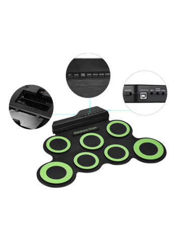 Portable Electronic Drum with Sticks