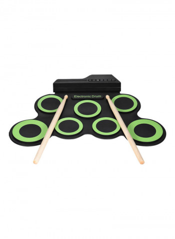 Portable Electronic Drum with Sticks