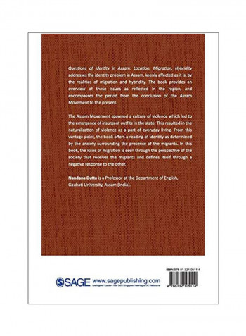 Questions Of Identity In Assam: Location, Migration, Hybridity Hardcover