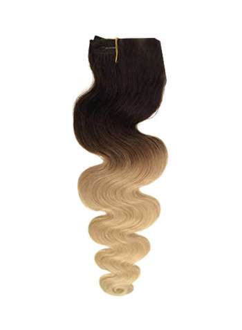 Clip In Hair Extensions Black/Brown 20inch