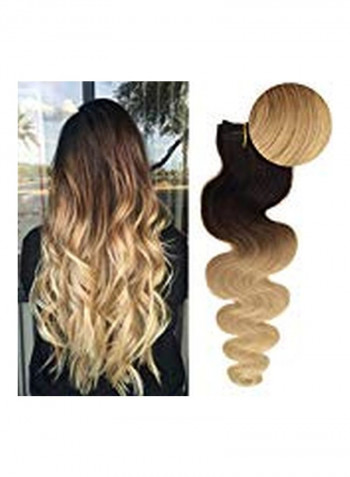 Clip In Hair Extensions Black/Brown 20inch
