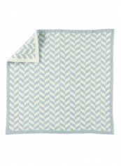 Cozychic Mini Chevron Blanket Ocean/Cream 76.2x81.3centimeter