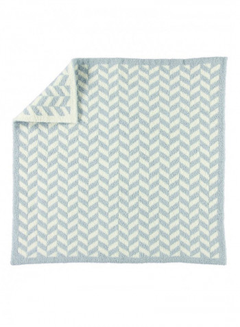 Cozychic Mini Chevron Blanket Ocean/Cream 76.2x81.3centimeter