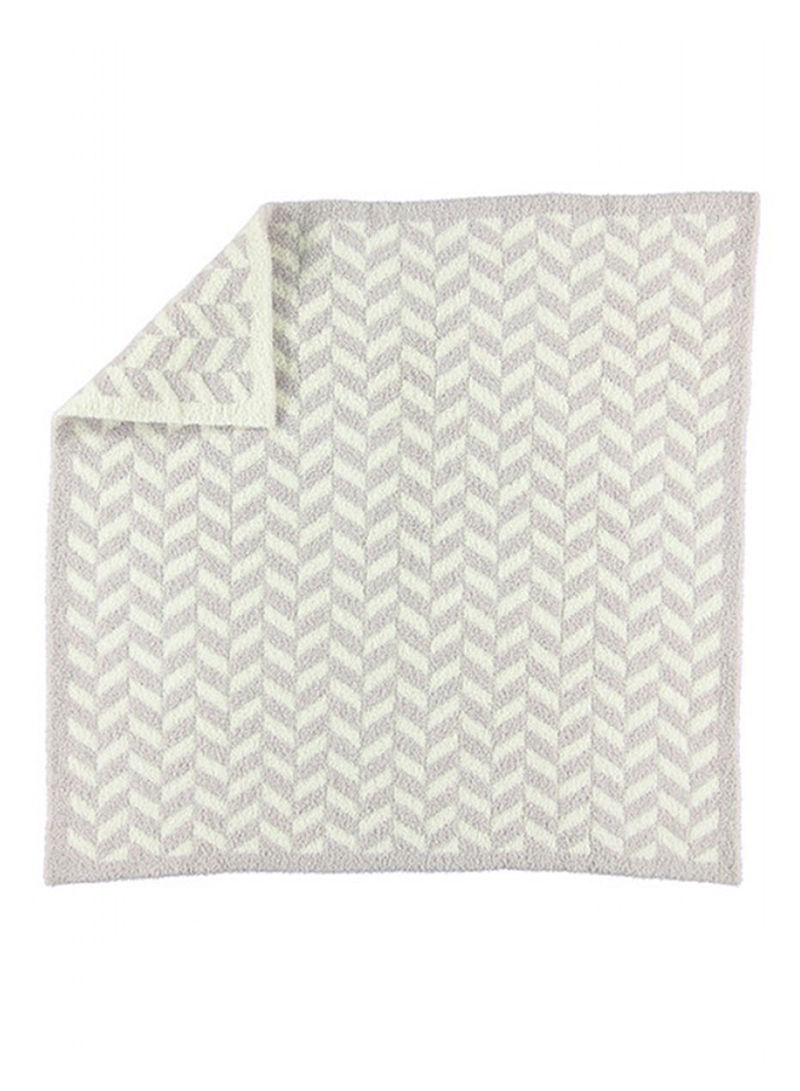 Cozychic Mini Chevron Blanket Stone/Cream 76.2x81.3centimeter