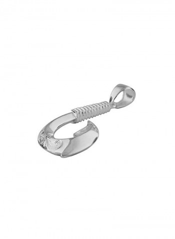 925 Sterling Silver Fish Hook Pendant