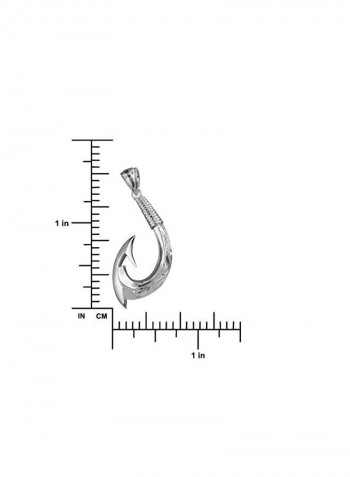 925 Sterling Silver Fish Hook Pendant