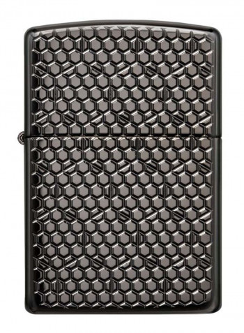 Hexagon Design Gas Lighter Black 2.4ounce