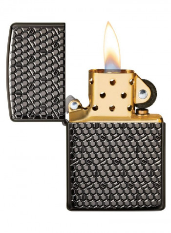 Hexagon Design Gas Lighter Black 2.4ounce
