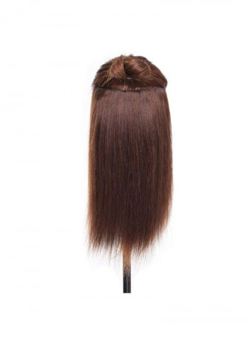 Long Straight Clip-in Human Hair Extension 2 Dark Brown 12inch
