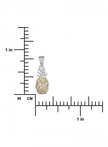 Pineapple Gold Plated Accents Pendant Necklace