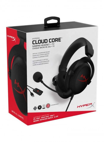 Kingston HyperX Cloud Core Gaming Headset for PC & Consoles Black/Red