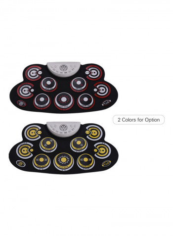 Portable Electronic Roll Up Drum Set With Drum Sticks