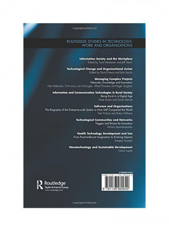 Routledge Studies In Technology, Work And Organizations Paperback