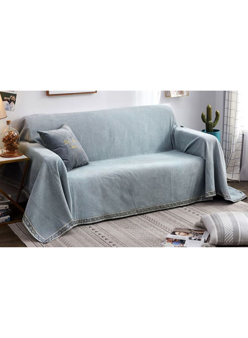 European Style Sofa Slipcover Light Grey 180 x 260centimeter