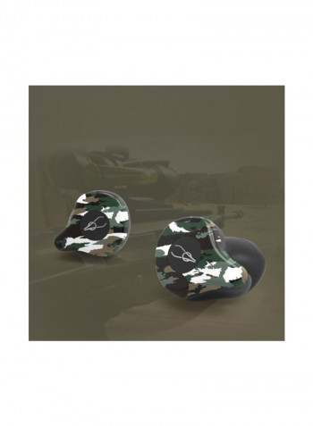 X12 In-Ear Bluetooth Earphones With Charging Case Camouflage Green