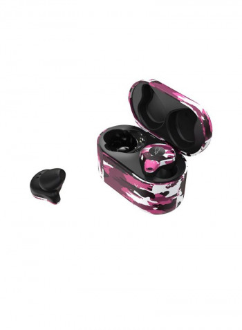 X12 In-Ear Bluetooth Earphones With Charging Case Camouflage Purple