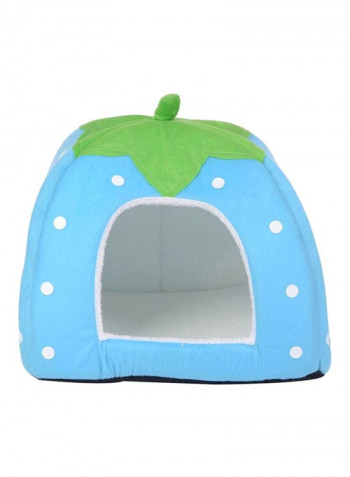 Foldable Pet House With Cushion Blue/Green/White XL