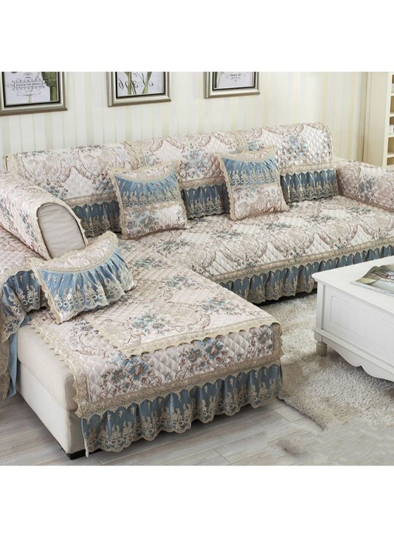 Lace Patchwork Sofa Slipcover Multicolour