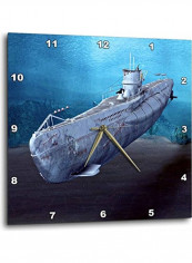 Military Submarine Wall Clock Multicolour 13x13inch