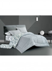 6-Piece 100% Soft Cotton Luxurious King Size Comforter Set(Comforter 260x240cm,Fitted Sheet 200x200+30cm,2 Pillow Case 75x75cm,2 Pillow Cover 75x75cm Grey
