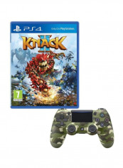 لعبة فيديو Knack (إصدار عالمي) مع جهاز تحكم دوال شوك 4 لاسلكي - بلاي ستيشن 4 (PS4)