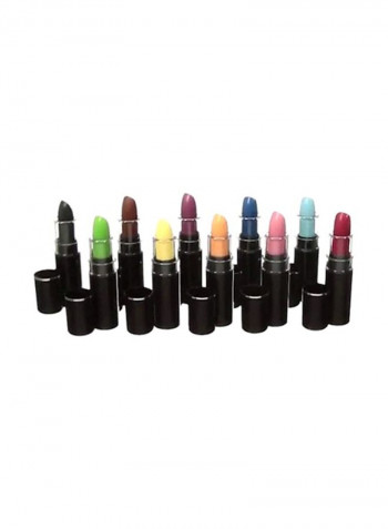 10-Piece Lipstick Orange/Red/Blue
