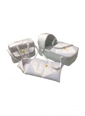 3-Piece Flower Embroidered Baby Carrier Set