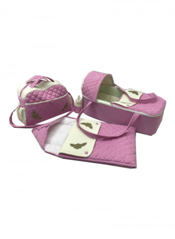 4-Piece Flower Embroidered Baby Carrier Set