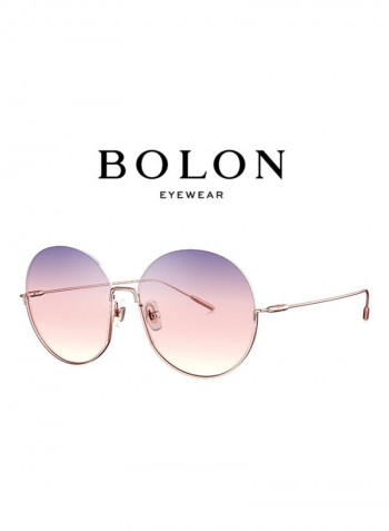 Women's Round Shaped Sunglasses - Lens Size: 58 mm