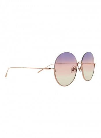 Women's Round Shaped Sunglasses - Lens Size: 58 mm