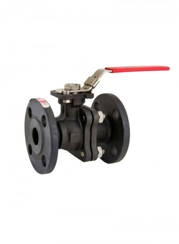 Carbon Steel Flanged End Ball Valve Black/Silver/Red 1.25inch