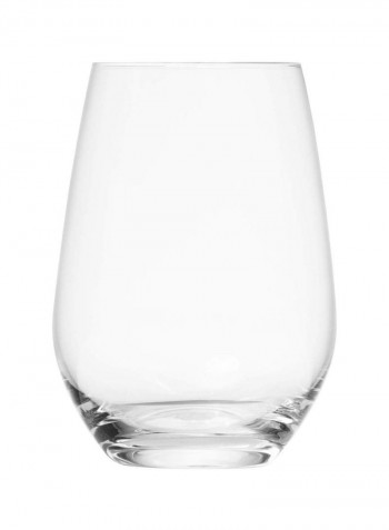 6-Piece Stemless Wine Glass Clear 5x3.75inch