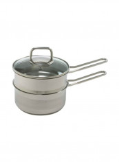 2-Piece Stainless Steel Boiler Silver 12.9x7.3x6.9inch