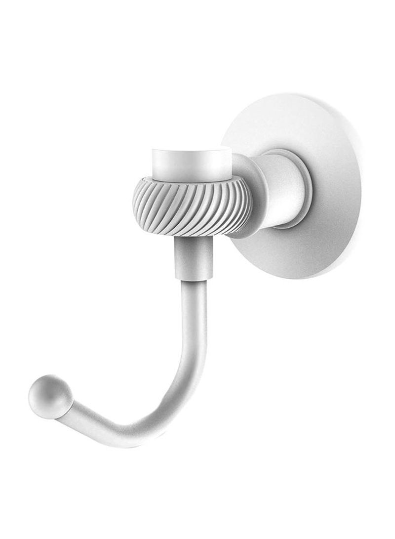 Continental Collection Twisted Robe Hook White