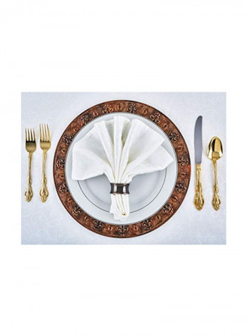 6-Piece Charger Plate Set Dark Brown 13inch