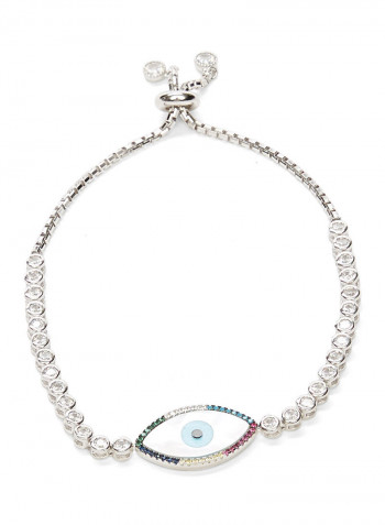 925 Sterling Silver Eye Adjustable Bracelet