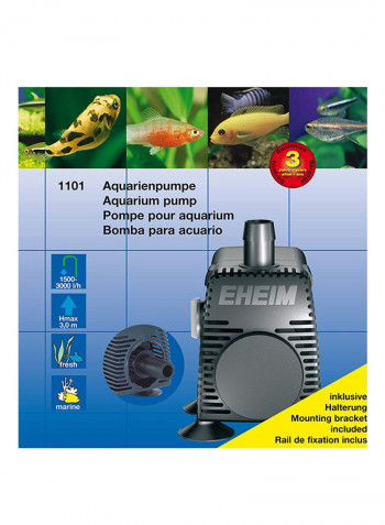 Compact Submersible Aquarium Pump Black