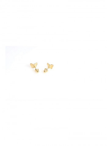 14-Karat Gold Plated Butterfly Shape Stud Earrings