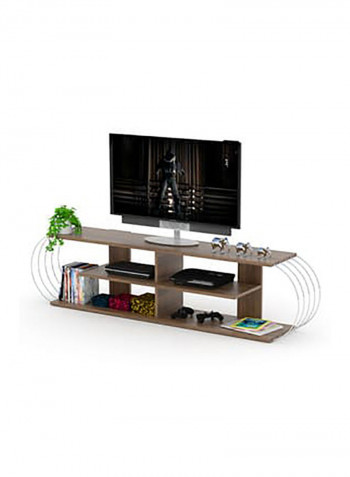 Case TV Unit Walnut Chrome
