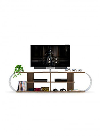 Case TV Unit Walnut Chrome