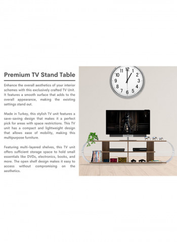 Case TV Unit Walnut Chrome