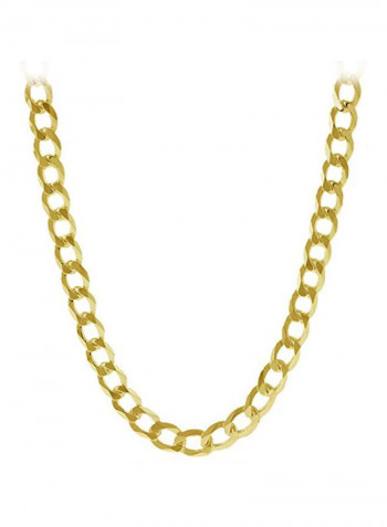 Gold Plated Sterling Silver Curb Link Chain