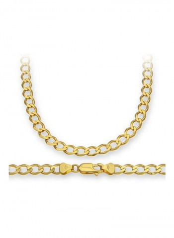 Gold Plated Sterling Silver Curb Link Chain